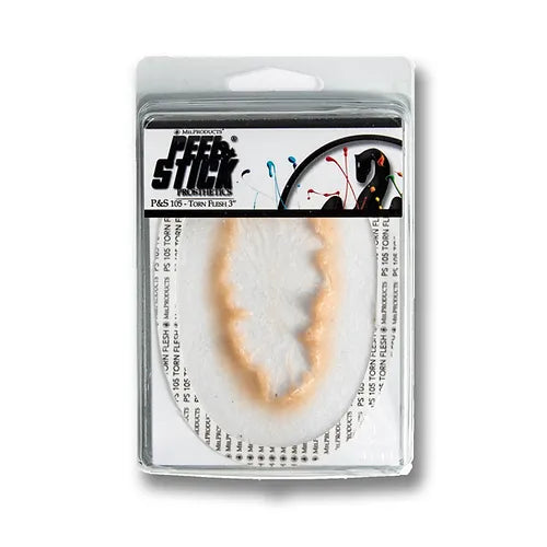 MEL Products Peel & Stick Prosthetics - Realistic Torn Flesh Wound Effects for Halloween, Cosplay & Special FX Makeup - Easy to Apply & Remove - Perfect for Costume Parties, Horror Events & Film Productions