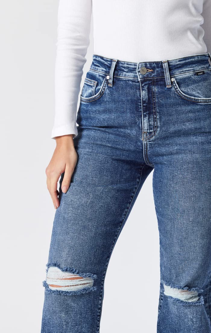 Mavi Women's Barcelona High Rise Wide Leg Jeans - Comfortable Stretch Denim Pants for Casual & Office Wear | Trendy Plus Size & Petite Options Available