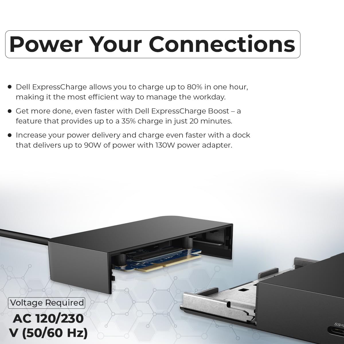 Refurbished Dell WD19S 130W Docking Station with 90W Power Delivery - Universal Laptop Dock Includes HDMI, DisplayPort & USB-C Cables + Microfiber Cloth | Perfect for Home Office, Remote Work & Multi-Monitor Setup