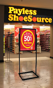 1 Tier Information Board & Poster Sign Stand for 18x24 Posters - Perfect for Retail Stores, Events, and Business Displays