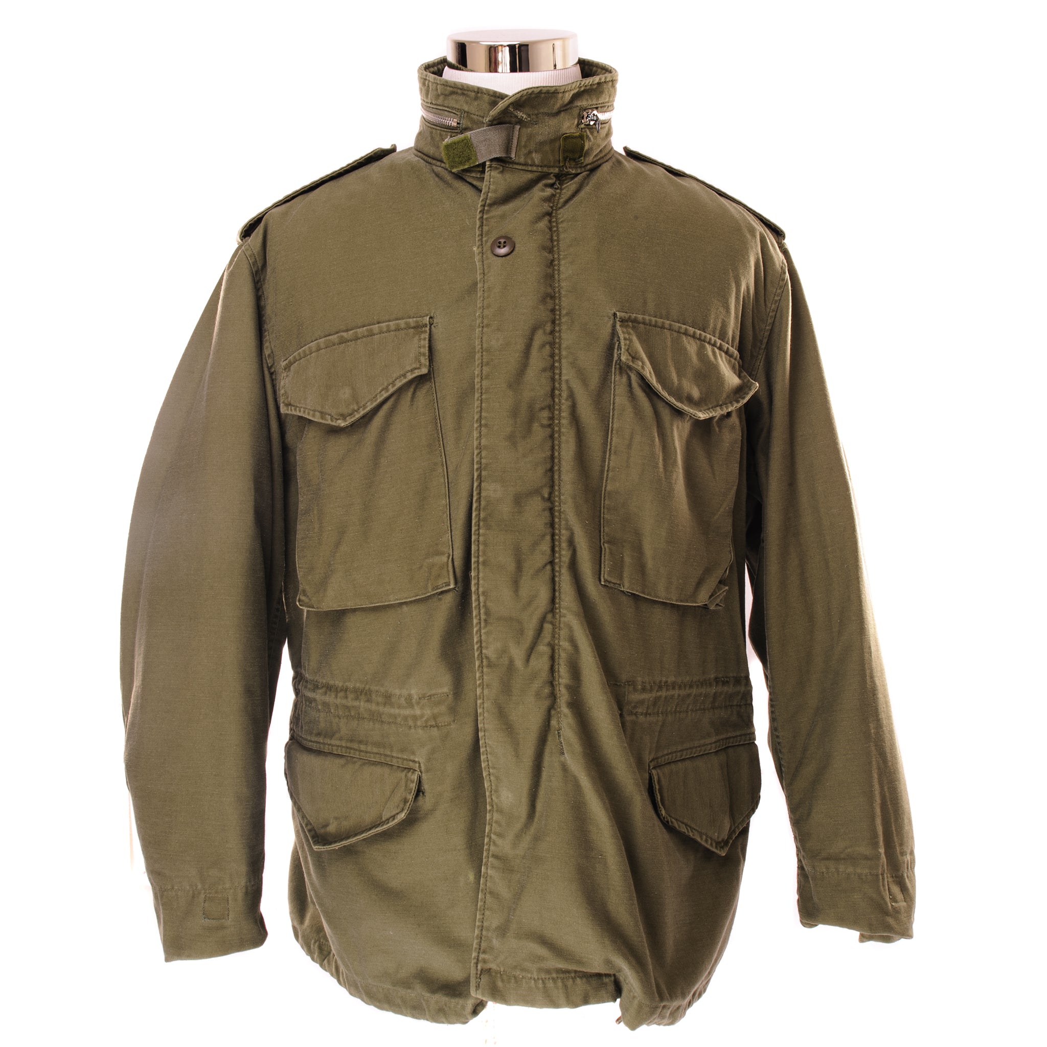 Vintage US Army M-1965 M65 Field Jacket - Vietnam War Era Military Jacket - Size Large Short - Olive Drab Green - Heavyweight Cotton - Perfect for Outdoor Adventures, Reenactments & Vintage Style