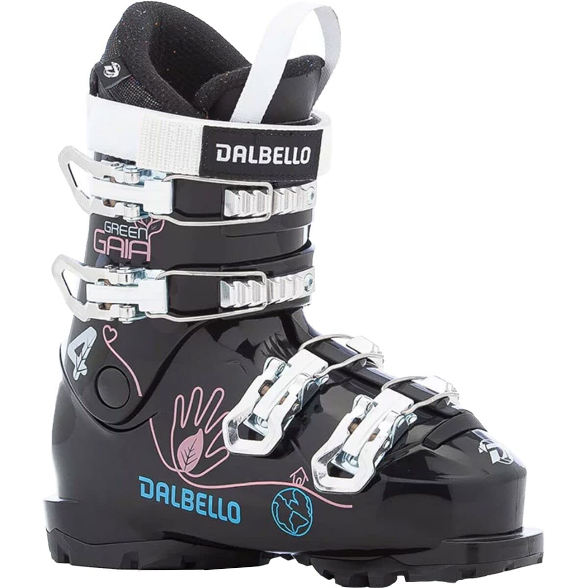 Dalbello J Green Gaia 4 GW Ski Boots for Women - Black/Black Size 24.5 - Perfect for Alpine Skiing & Winter Sports