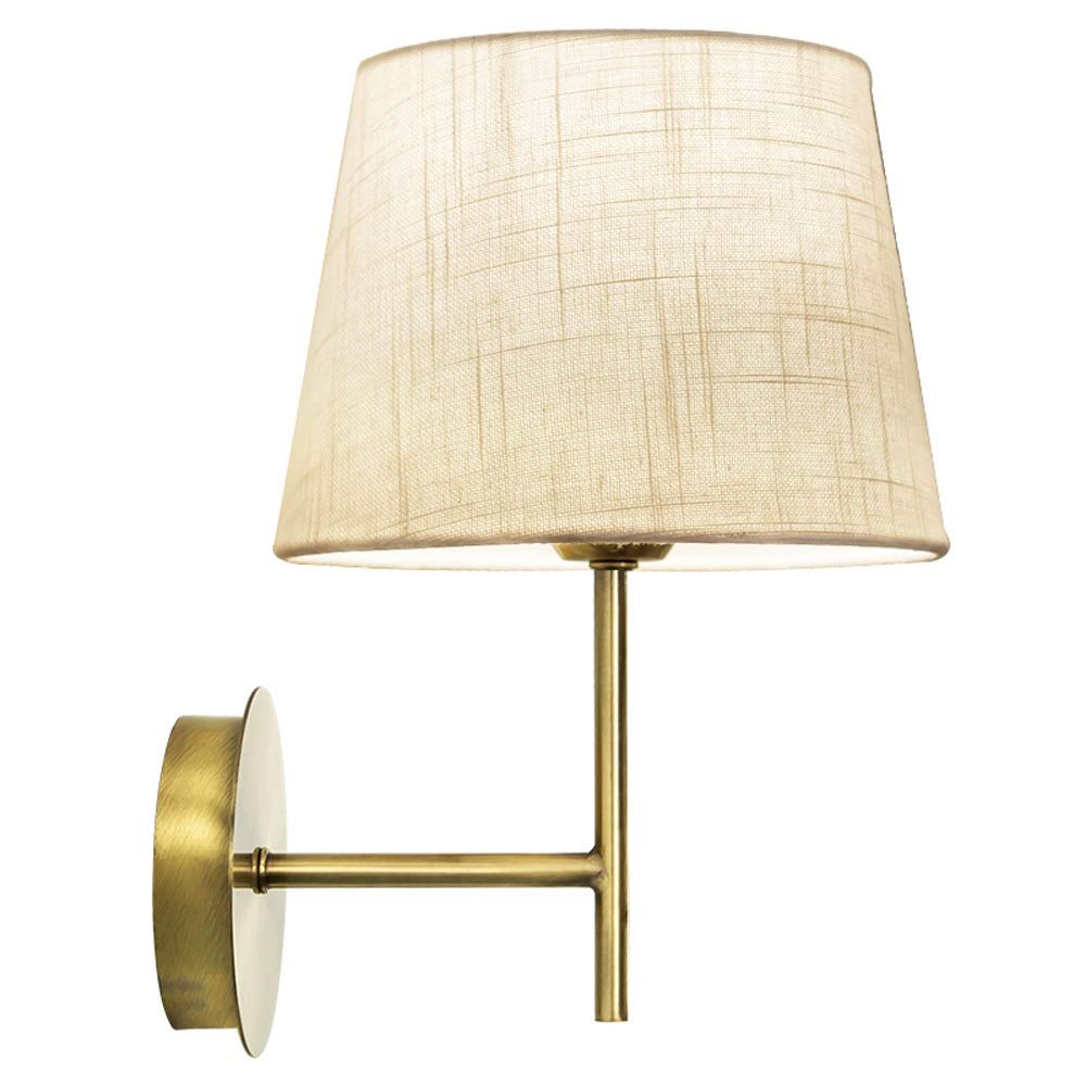 Nordic Modern Wall Sconce - E27 Wall Mounted Light Fixture for Living Room, Bedroom & Hotel Decor | Warm Fabric Shade Reading Lamp, Simple Art Lighting for Cozy Night Ambience