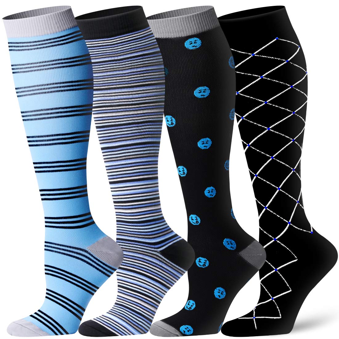 Best Compression Socks for Women & Men - Athletic Support Socks for Circulation, Recovery & Running - Perfect for Workouts, Travel & Medical Use