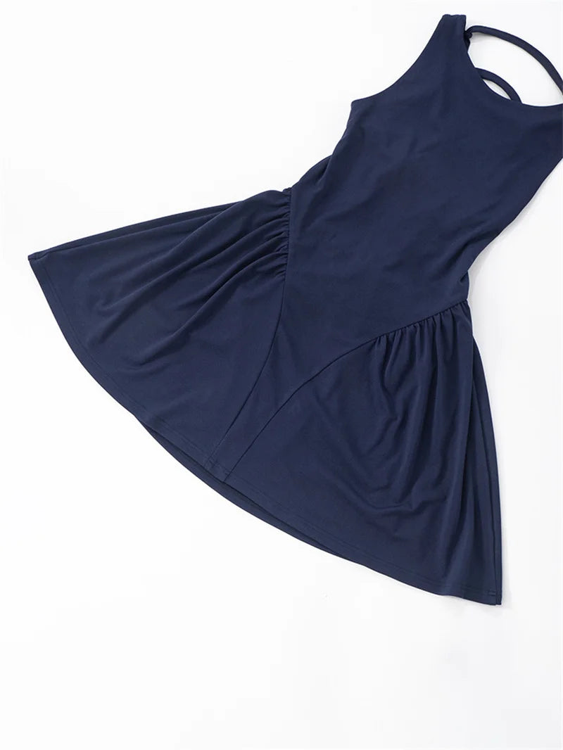 Sexy Backless Lace-Up Mini Dress for Women - Elegant O-Neck Sleeveless High Waist A-Line Club Party Dress | Perfect for Night Out, Date Night, Cocktail Parties & Special Occasions
