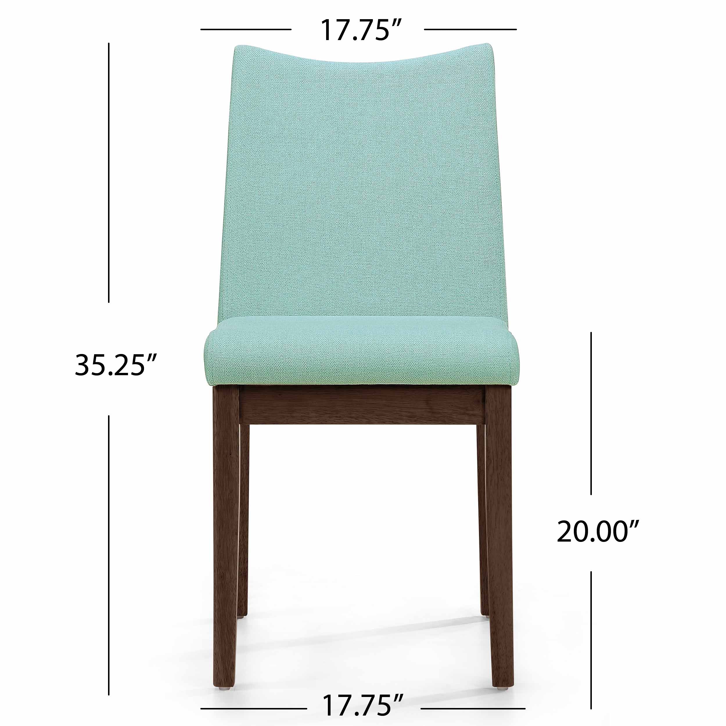 Modern Dining Chairs Set of 2 - Comfortable Kitchen Chairs with Padded Seat - Sturdy Wooden Dining Room Chairs for Home, Restaurant, and Office Use