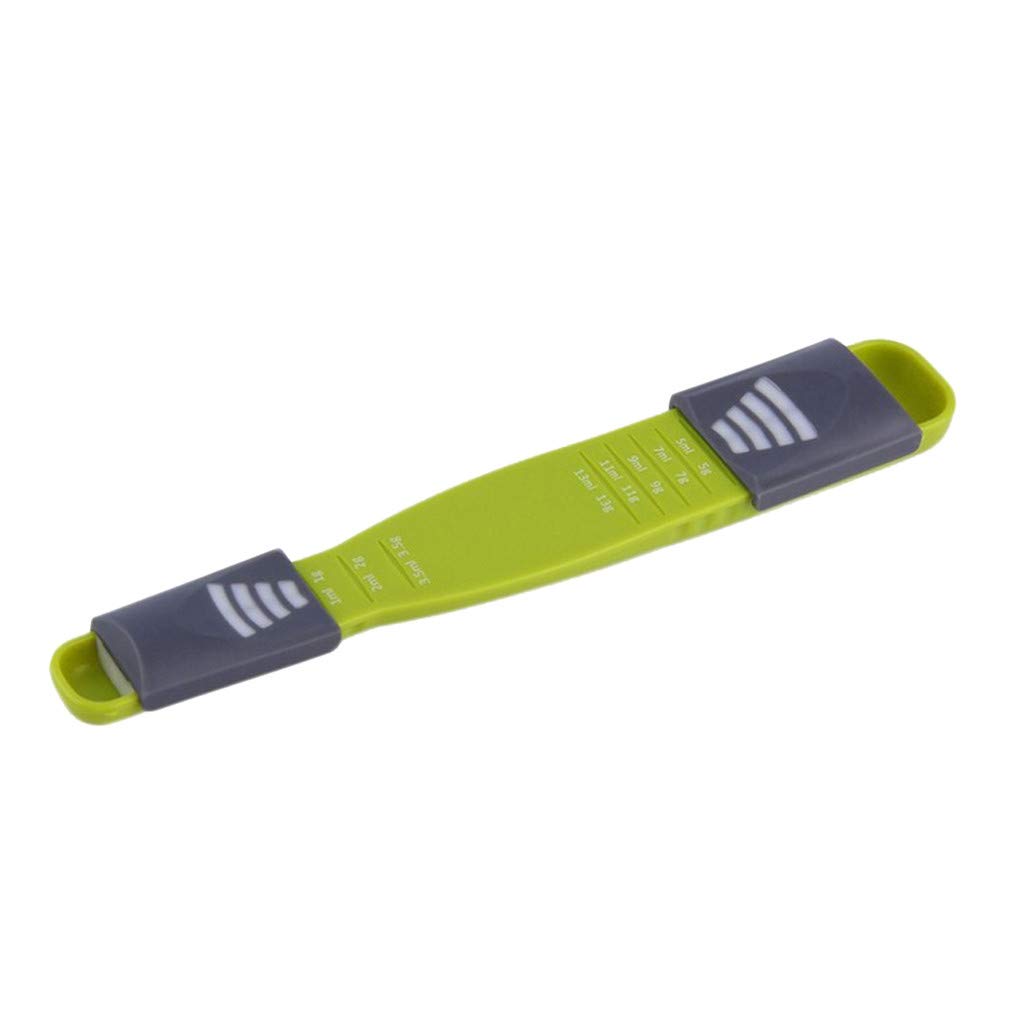 TEEGUI 8-Speed Adjustable Measuring Spoon Set - Green Kitchen Tableware for Precise Cooking & Baking - Perfect for Home Kitchens & Professional Use