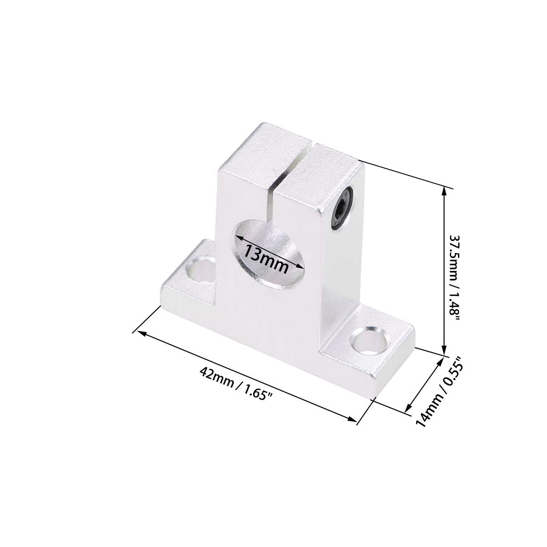 uxcell 13mm Shaft Support SK13 Linear Motion Slide Rail Guide Blocks - 2 Pack for CNC Machines & 3D Printers | Precision Linear Bearing for Smooth Motion Control in DIY Robotics & Automation Projects
