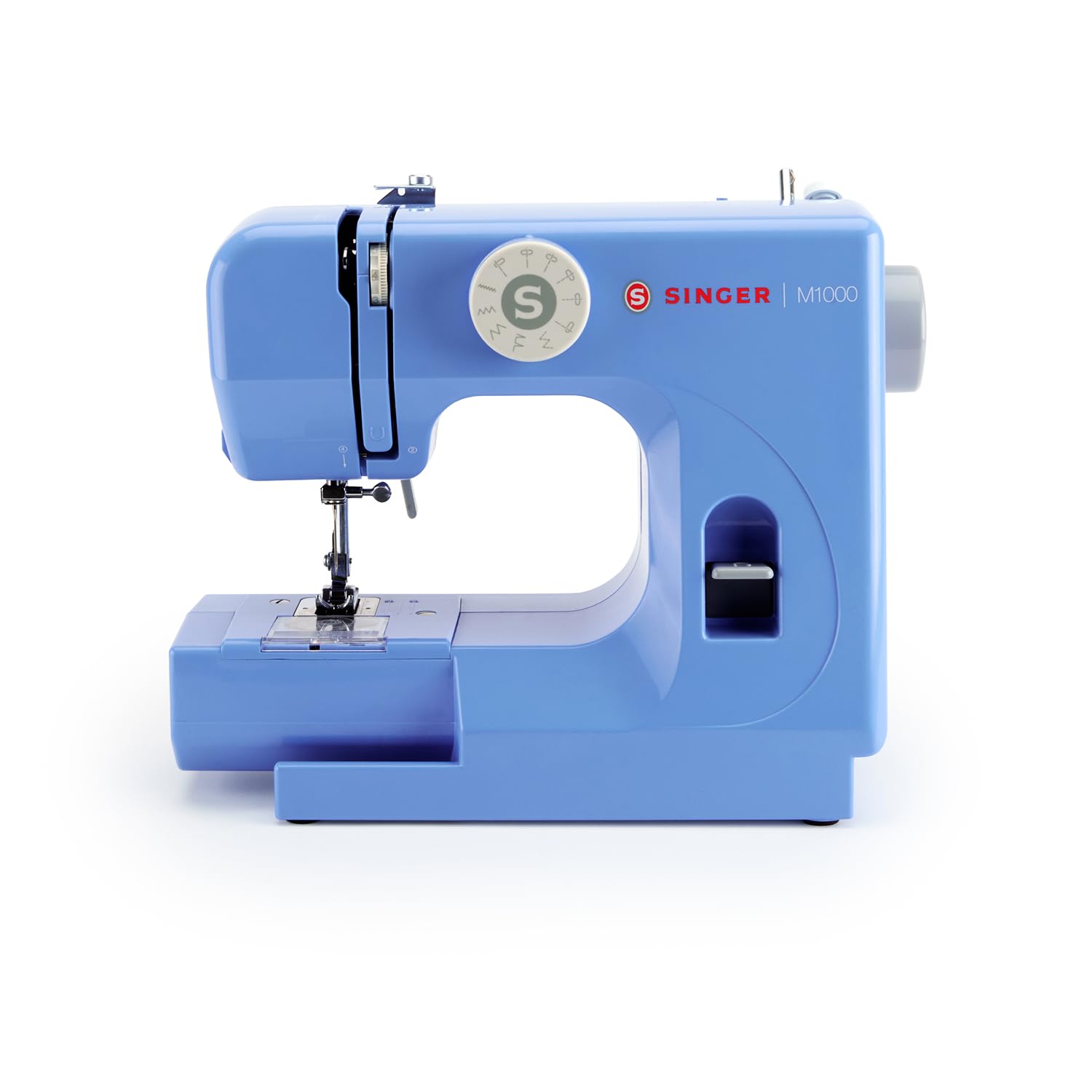 SINGER M1000 Lightweight Portable Sewing Machine with 32 Built-in Stitches, LED Light & Top Drop-in Bobbin - Perfect for Hemming, Mending Clothes & DIY Projects (Blue) | Ideal for Home Use, Travel & Beginners