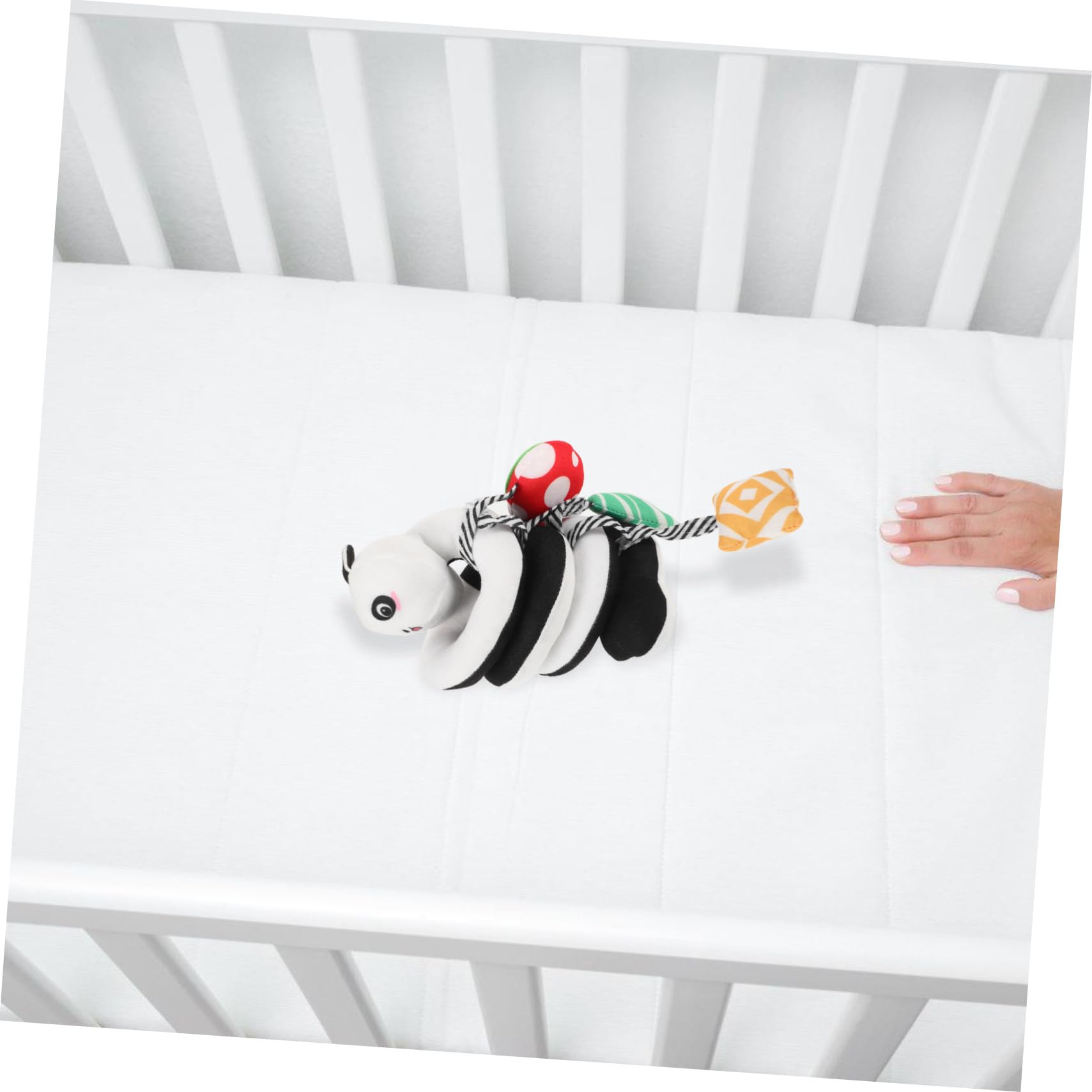 Gogogmee Baby Crib Wrap Toys & Car Seat Hanging Rattles - Soft Plush Infant Developmental Toys for Newborns (Nursery, Stroller & Travel Use)