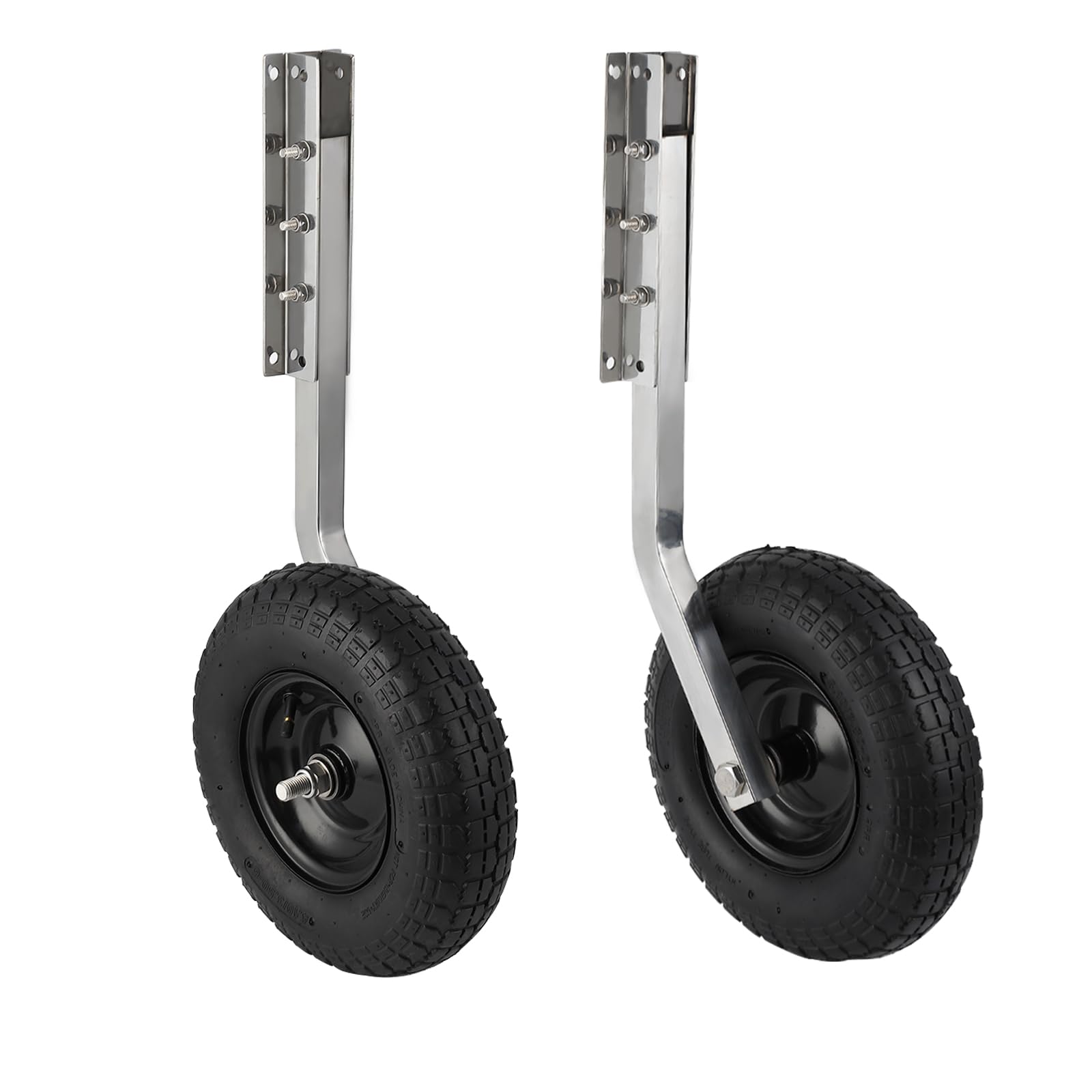 **PioneerWorks 12 Inch Boat Transom Launching Wheels - Heavy Duty 600 LBS Capacity for Inflatable & Aluminum Boats (2-Pack) - Perfect for Easy Boat Launching & Retrieval at Ramps, Docks & Shorelines**