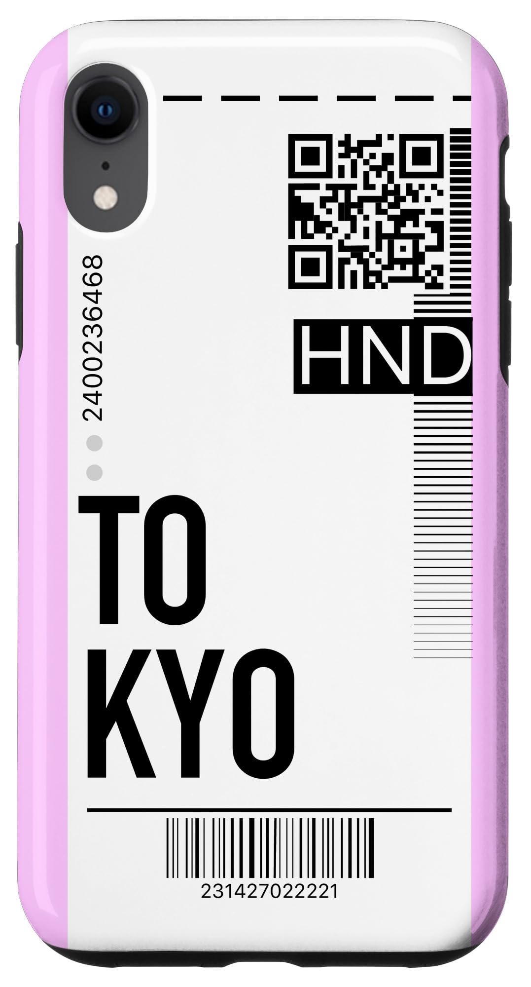 iPhone XR Phone Case - Tokyo Air Flight Ticket & Boarding Pass Design, Pink City Themed Protective Cover | Perfect for Travel, Gifts & Everyday Use