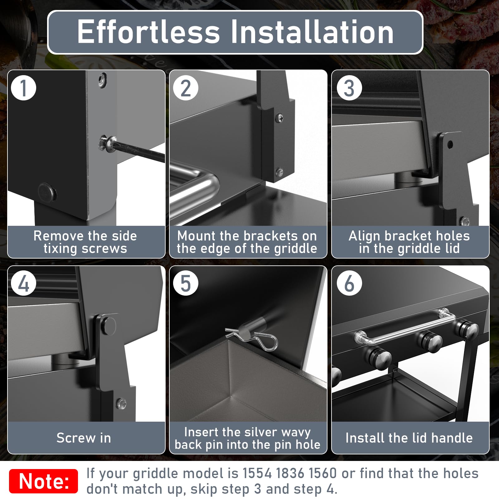 Blackstone Griddle Lid 36 Inch - Hard Cover Hood Replacement for Models 1554, 1836, 1825, 1866, 1984, 1560, 1863, 2177 | Durable Griddle Accessories & Replacement Parts | Perfect for Outdoor Cooking, Camping & Backyard BBQs