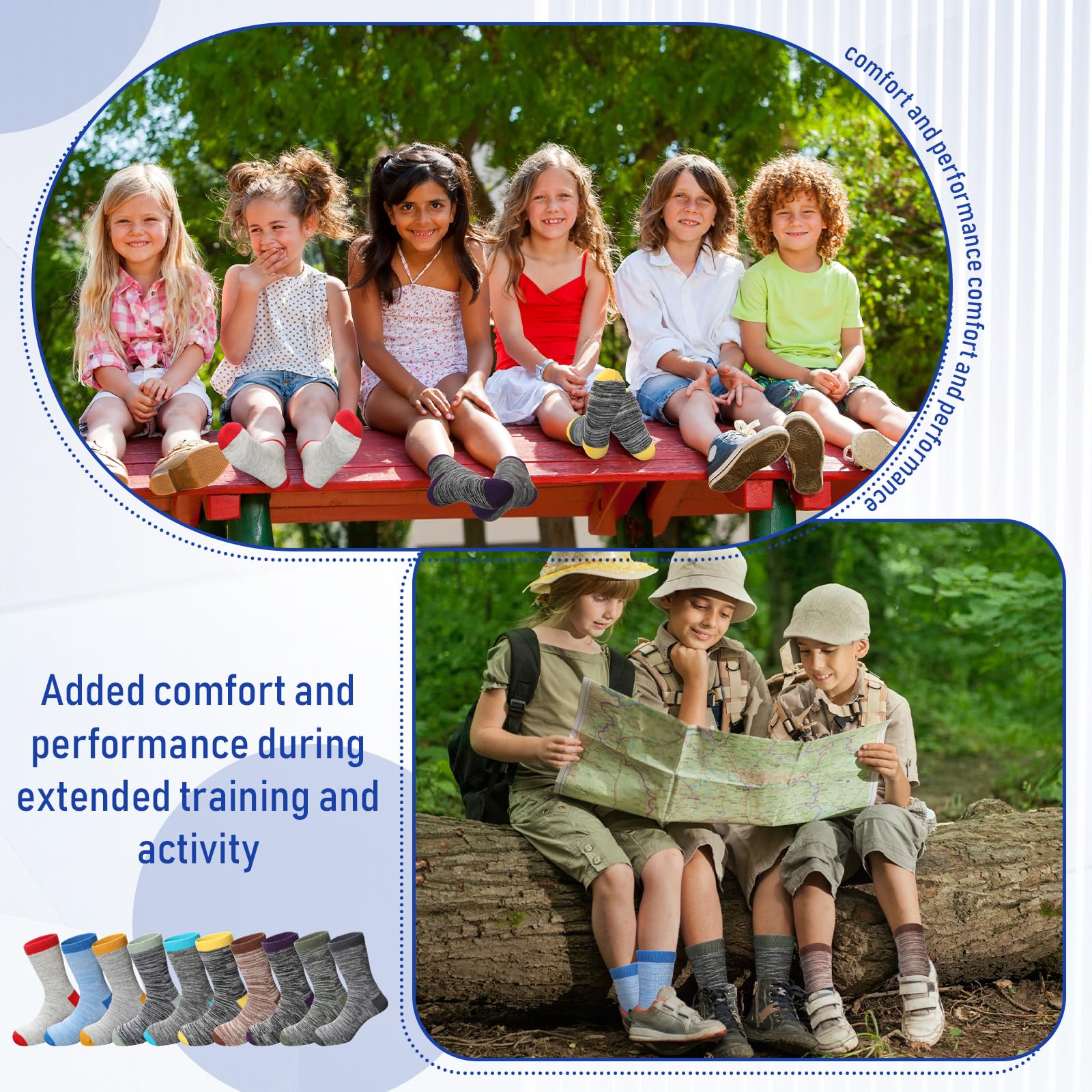 50 Pairs Kids Warm Cotton Socks - Soft Breathable Ankle & Crew Socks for Winter Sports, School & Daily Wear - Bulk Pack for Boys & Girls