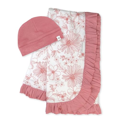 2-Pack Sketchy Floral Pink Stroller Blanket
