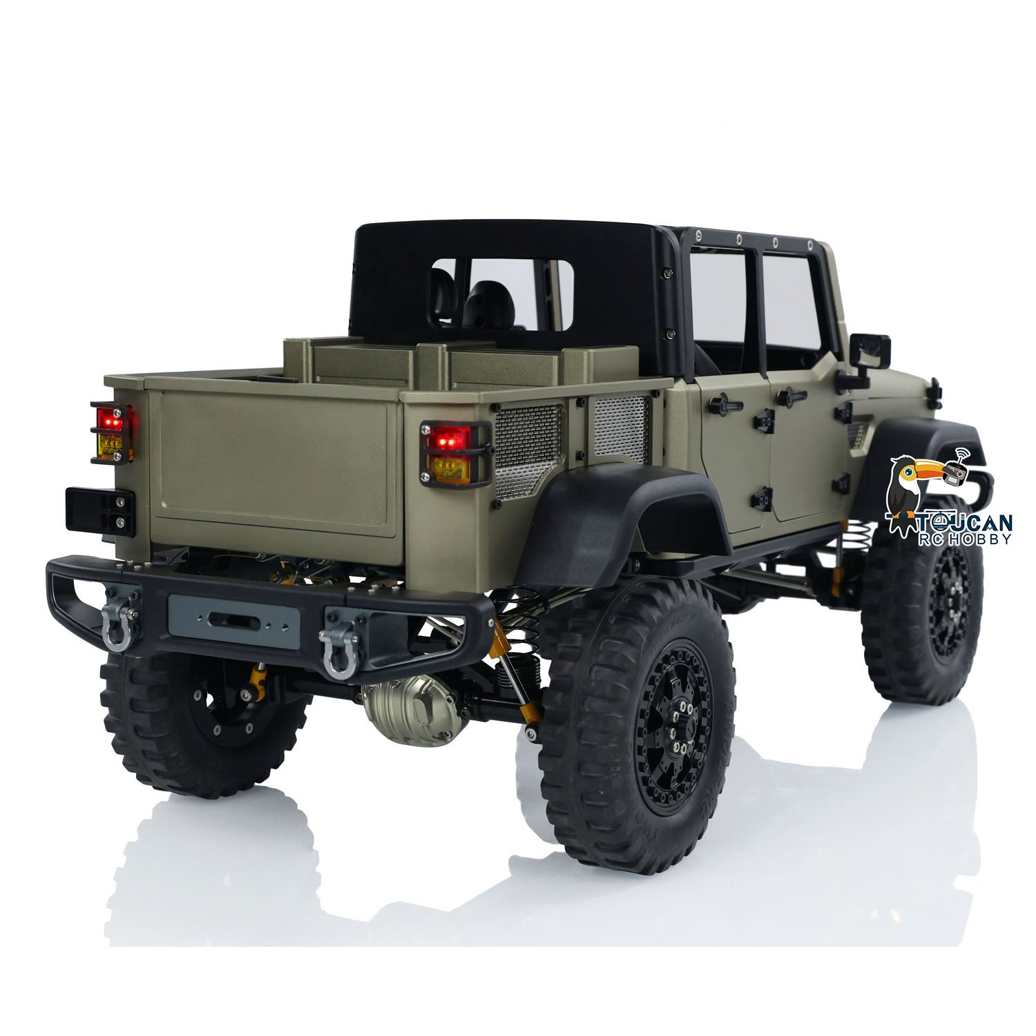 1/10 TW715 RTR RC Off-Road Metal Crawler Truck - Remote Control Climbing Vehicle with Realistic Sounds, LED Lights, Smoke & Winch - DIY Parts & Model for Adults - Perfect for Rock Crawling, Trail Adventures & Off-Road Enthusiasts