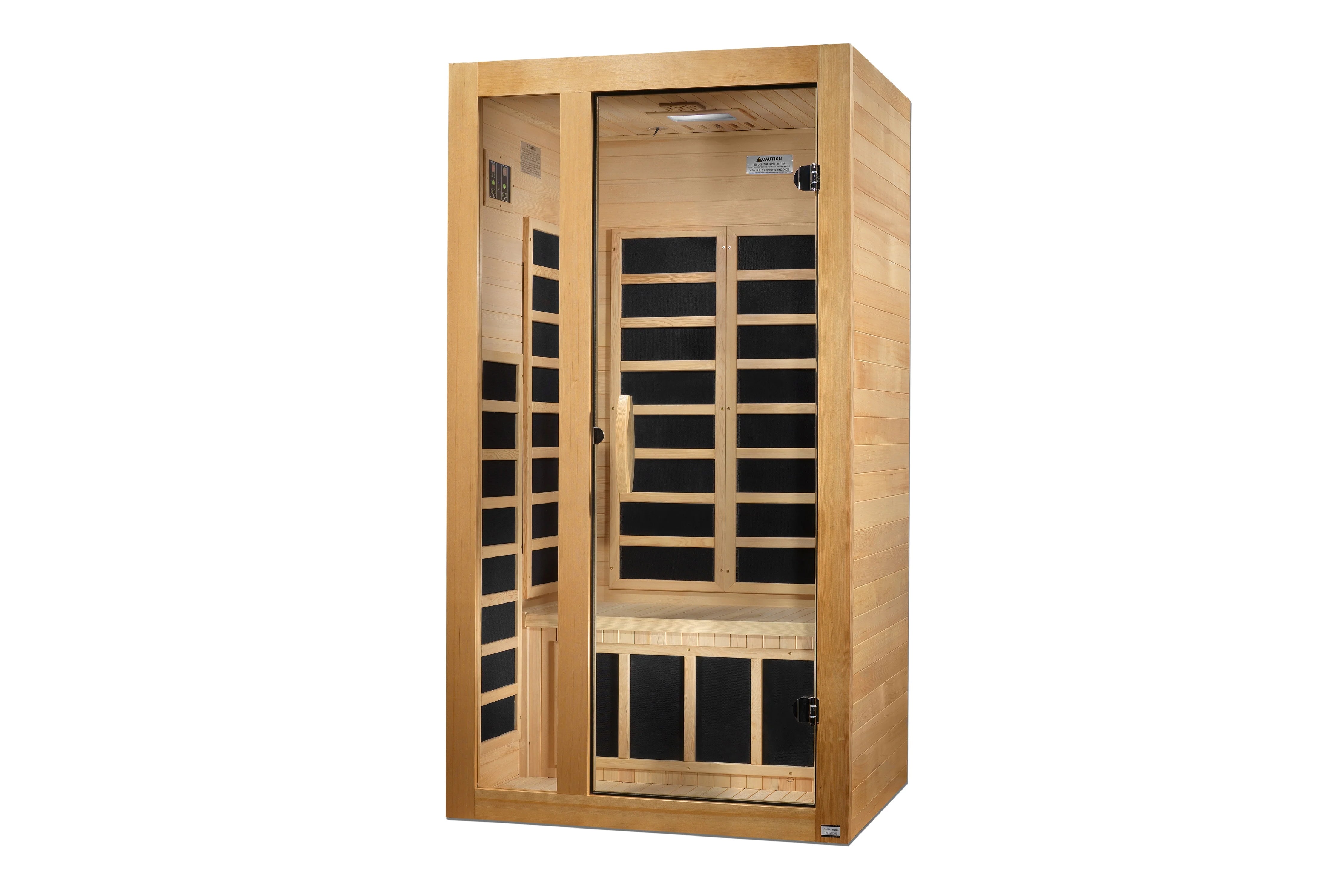 Golden Designs Gracia 1-2 Person Low EMF FAR Infrared Sauna for Home Spa Relaxation & Detox - Perfect for Small Spaces & Wellness Therapy