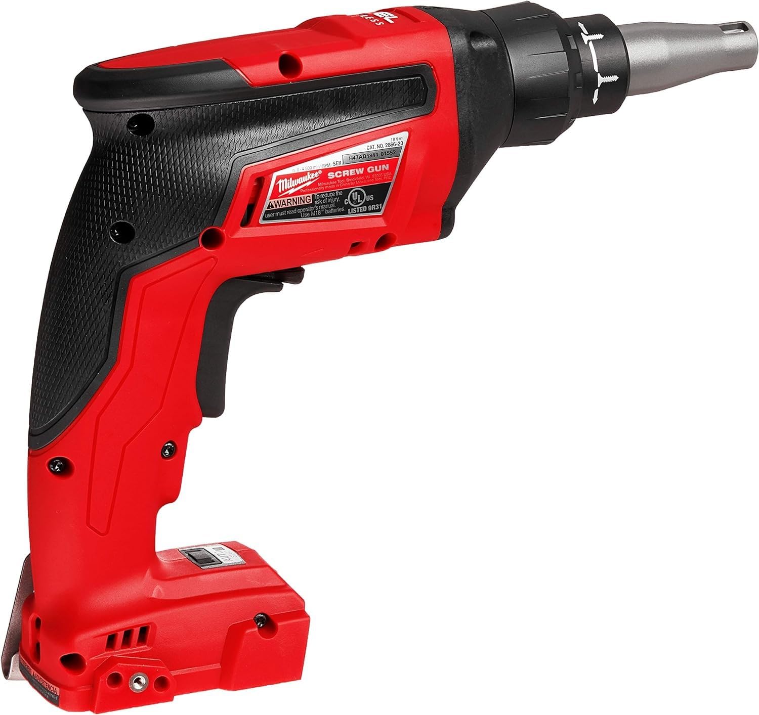 Milwaukee 2866-20 M18 FUEL Drywall Screw Gun - Cordless, Bare Tool Only - Perfect for Drywall Installation, Construction & DIY Projects
