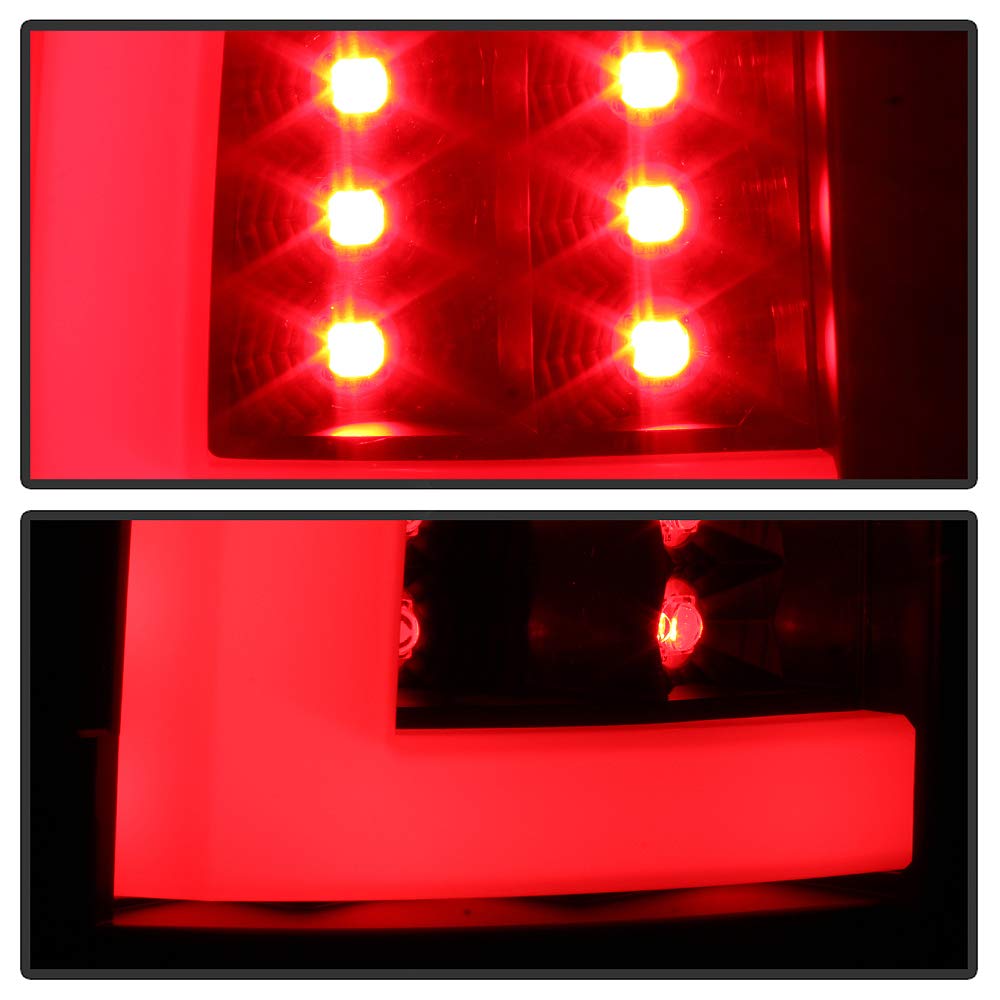 ACANII V2 Black LED Tube Tail Lights Brake Lamps for 2000-2006 Chevy Suburban Tahoe GMC Yukon - Driver & Passenger Side - Upgrade Your Ride with Durable LED Lighting for Night Driving and Enhanced Safety