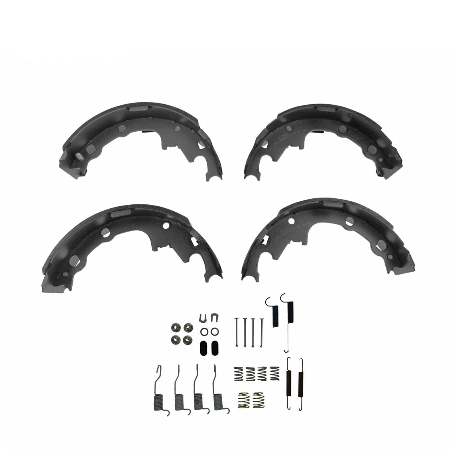 GQDDHDS 9 Inch Rear Drum Brake Shoe Set with Hardware & Spring Kit - Compatible with Chevy, Ford, Dodge Trucks & SUVs - Durable Replacement for Smooth Braking Performance