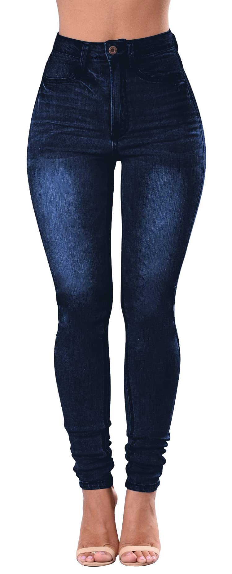 Women's High Waisted Distressed Stretch Jeans - Ripped Butt Lift Denim Pants for a Flattering Fit | Perfect for Casual Outings, Date Nights & Street Style Fashion