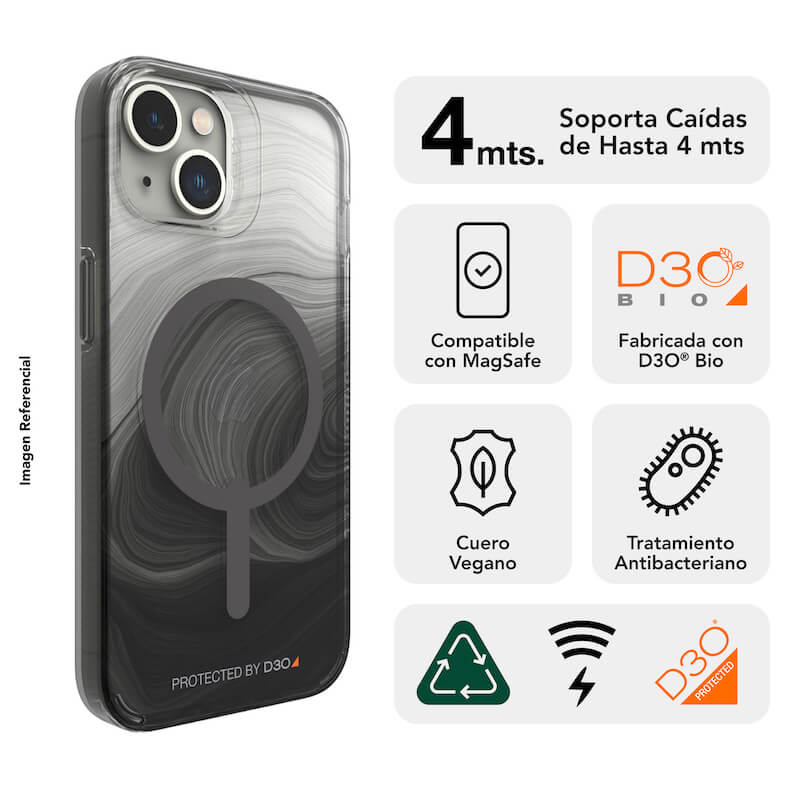 GEAR4 Milan Snap MagSafe Case for iPhone 14 Plus - Clear/Green - Slim Protective Cover with Magnetic Alignment - Perfect for Everyday Use & Wireless Charging