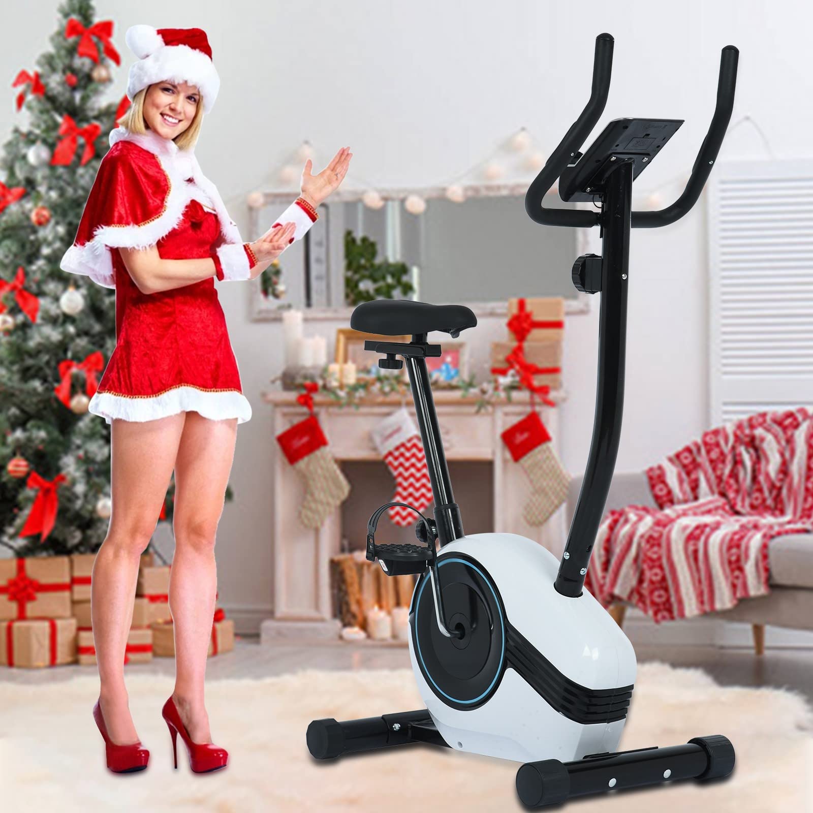 SHoufu Magnetic Indoor Cycling Bike - Adjustable Stationary Exercise Bike for Home Cardio Workout, Lower Body Training & Fitness | Perfect for Home Gym, Apartment Workouts & Weight Loss