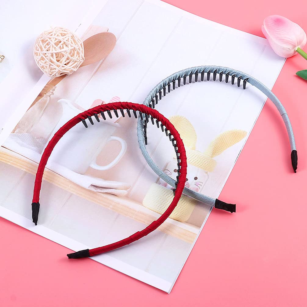 HEALLILY 8 Pack Simple Headbands for Women - Non-Slip Teeth Hair Hoops, Exquisite Hair Accessories for Girls, Home & Daily Use - Perfect for Workouts, Yoga, and Styling