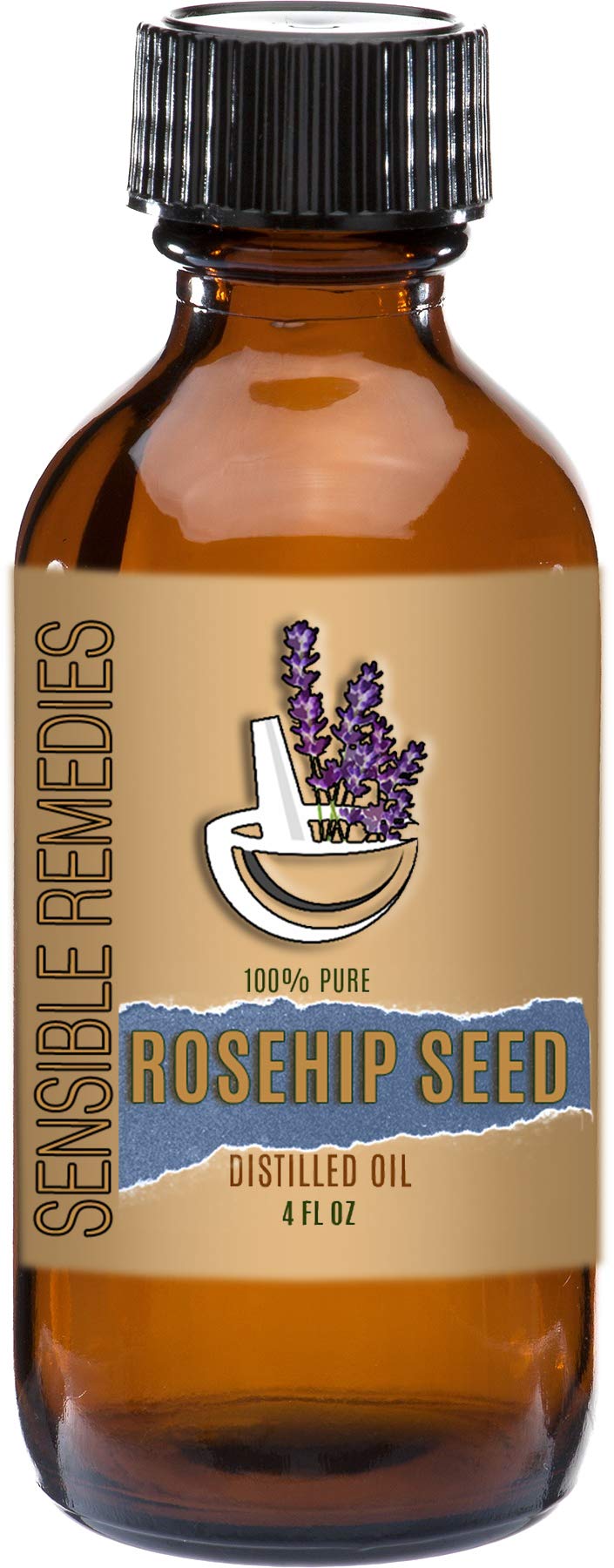 100% Pure & Natural Rosehip Seed Oil - Cold Pressed, 4 fl oz - Organic Facial Moisturizer for Dry Skin, Anti-Aging & Scar Reduction - Perfect for Night Routine & DIY Skincare