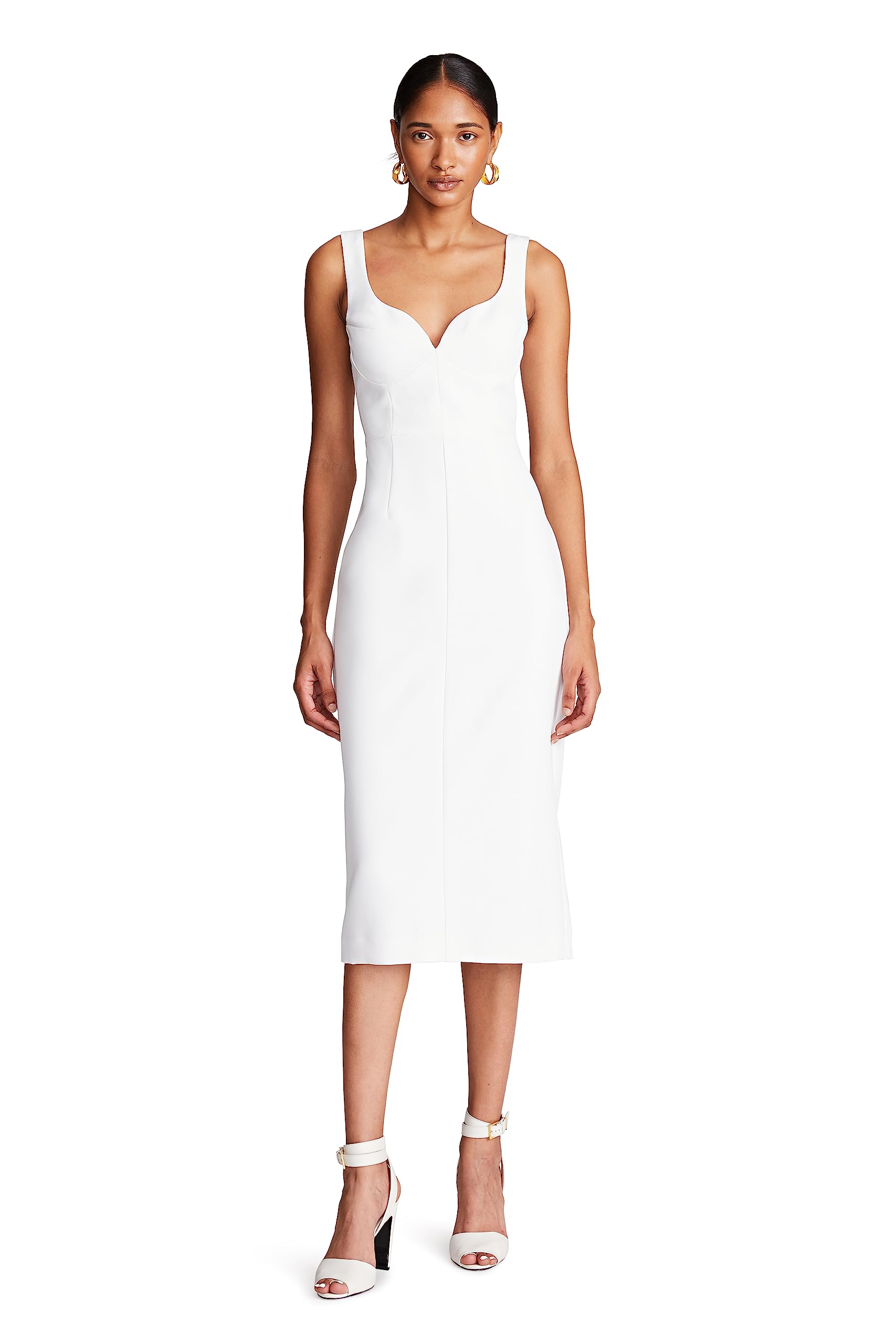 HALSTON Women's Kaylie Stretch Crepe Dress - Elegant & Comfortable for Work, Parties & Special Occasions