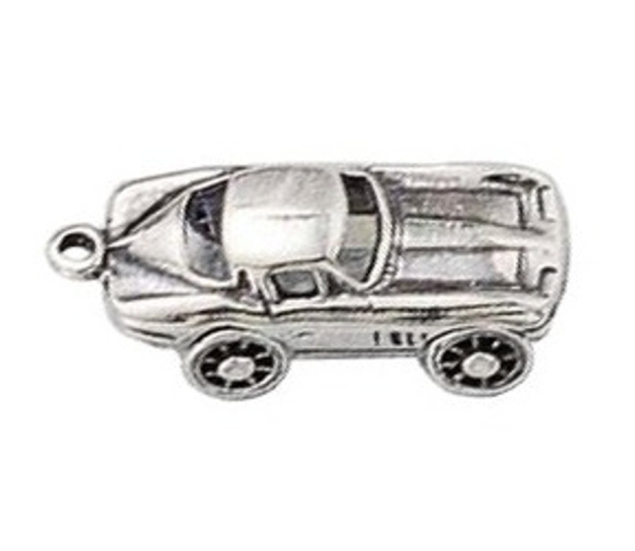Sterling Silver Men's & Women's 1.5mm Box Chain Necklace with 3D Sports Car Pendant - Perfect for Gifts, Car Enthusiasts & Everyday Wear
