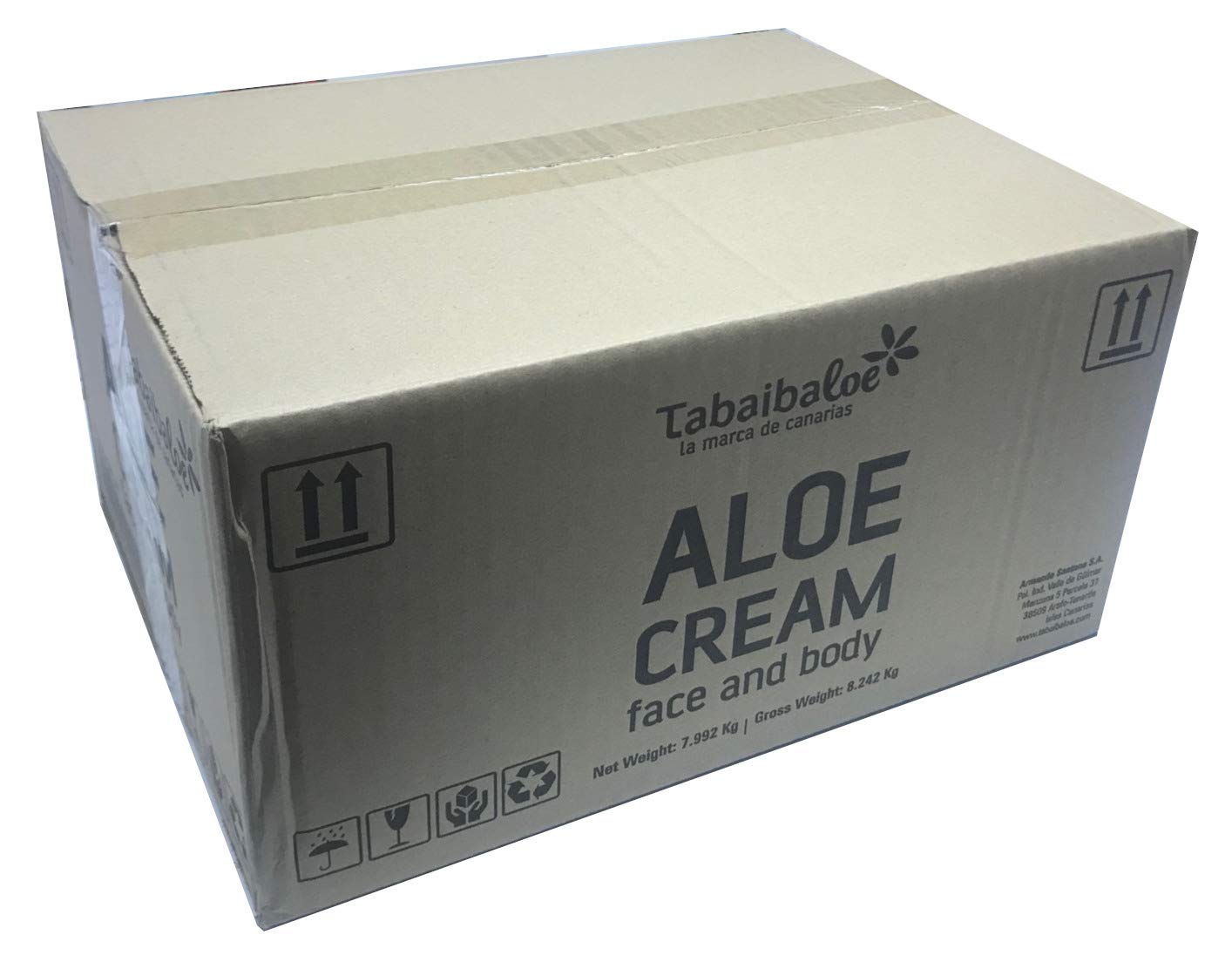 TABAIBA 100% Natural Aloe Vera Moisturizing Cream for Face & Body - 300ml x 24 Units | Hydrating, Soothing Skin Care from Canary Islands | Perfect for Dry Skin, Sunburn Relief & Daily Moisturizing