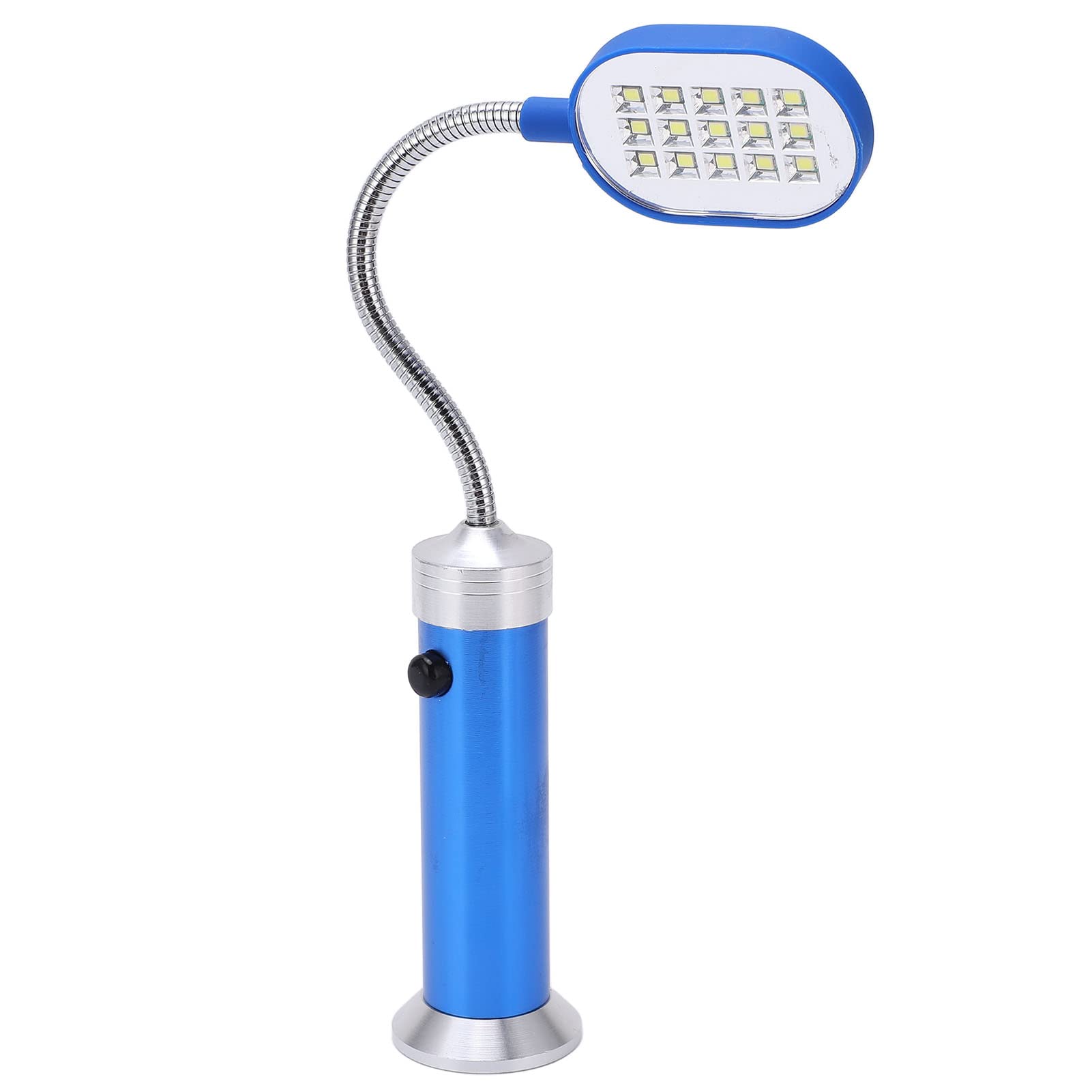 Eulbevoli Magnetic LED Gooseneck Work Light - Adjustable Aluminum Alloy Desk Lamp for Reading, Fishing, Cycling & Night Work (Blue) - Perfect for Home Office, Workshop, Camping & Outdoor Activities