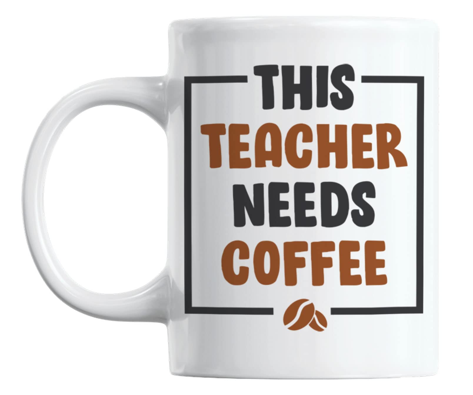 Caffeine Lover Teacher's Coffee & Tea Mug - 11oz Ceramic Cup with Inspirational Quote, Perfect Gift for Educators, Professors & School Staff - Ideal for Classroom, Office & Home Use