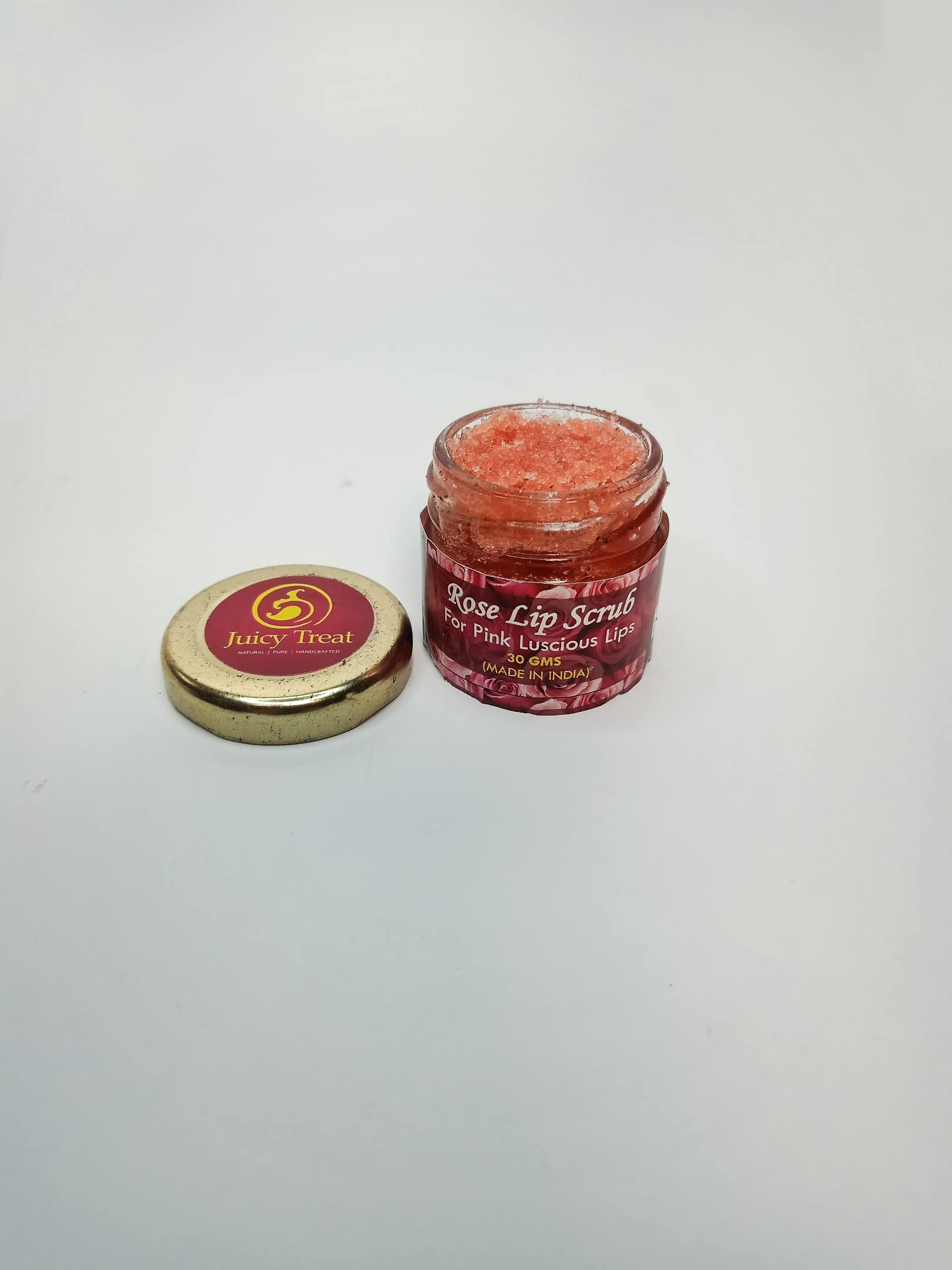 Juicy Treat Lip Scrub (Rose) - Exfoliating & Moisturizing Lip Care for Dark Pigmented, Tanned & Chapped Lips | Softens & Renews Dry Lips | Perfect for Night Care & Makeup Prep