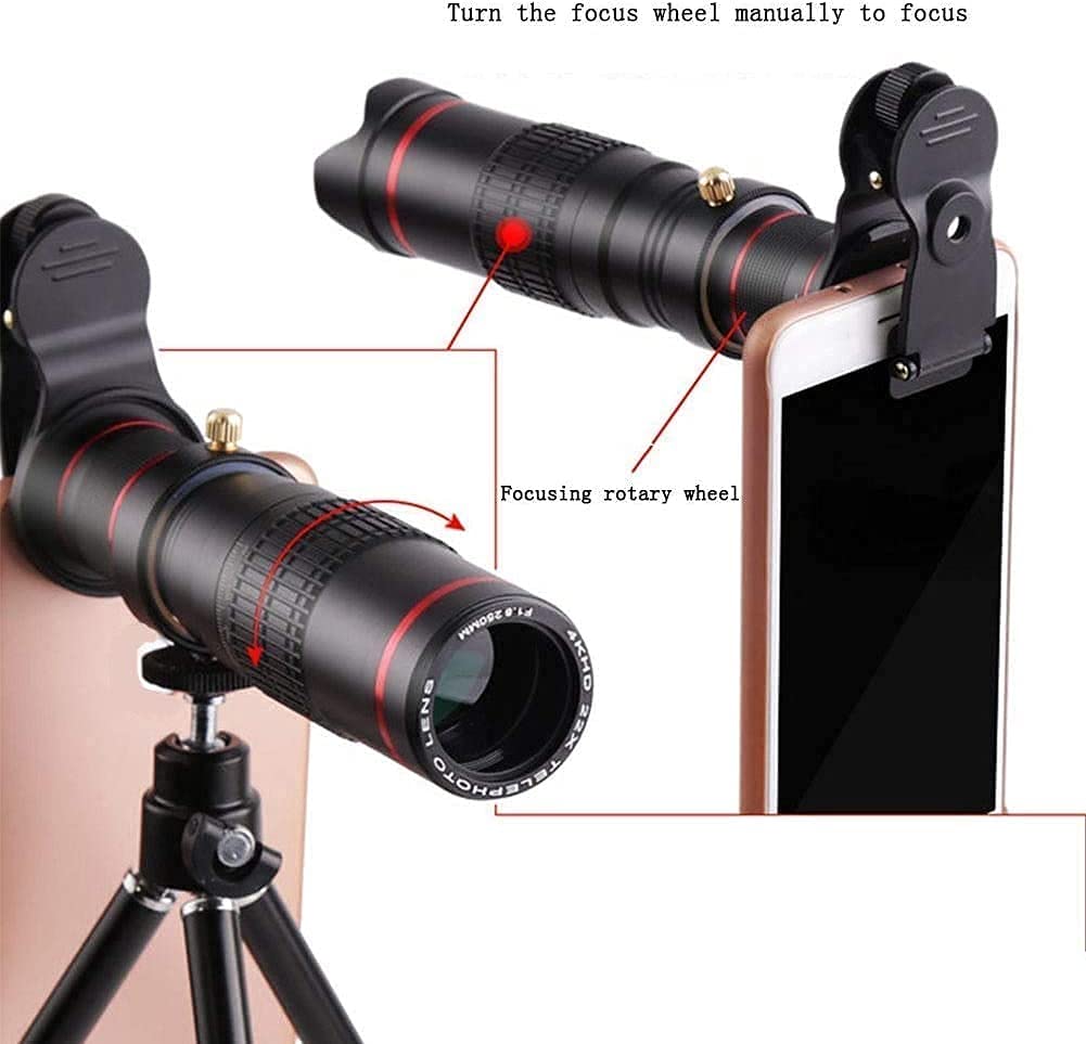 22X HD Telephoto Lens with Adjustable Phone Tripod - Compatible with 99% Smartphones & Tablets - Perfect for Wildlife Photography, Travel, and Long-Distance Shooting