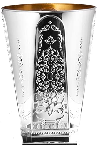 Regal Square Wine Kiddush Cups 5 oz (10-Pack) - Elegant Communion & Jewish Ceremony Glassware for Shabbat, Weddings, and Religious Celebrations