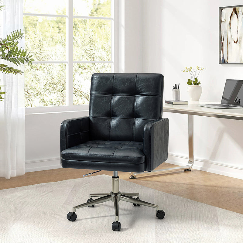 Ergonomic Leo Task Chair - Adjustable Office Chair with Lumbar Support for Home & Office Workspaces - Perfect for Long Hours of Sitting, Computer Work, and Study Sessions