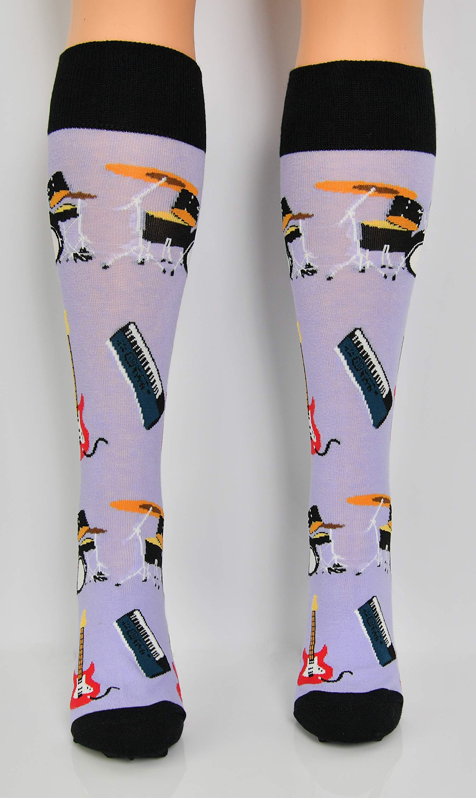 Funky Music-Themed Novelty Rocker Socks for Men & Women - Perfect for Concerts, Gifts & Rock Music Fans