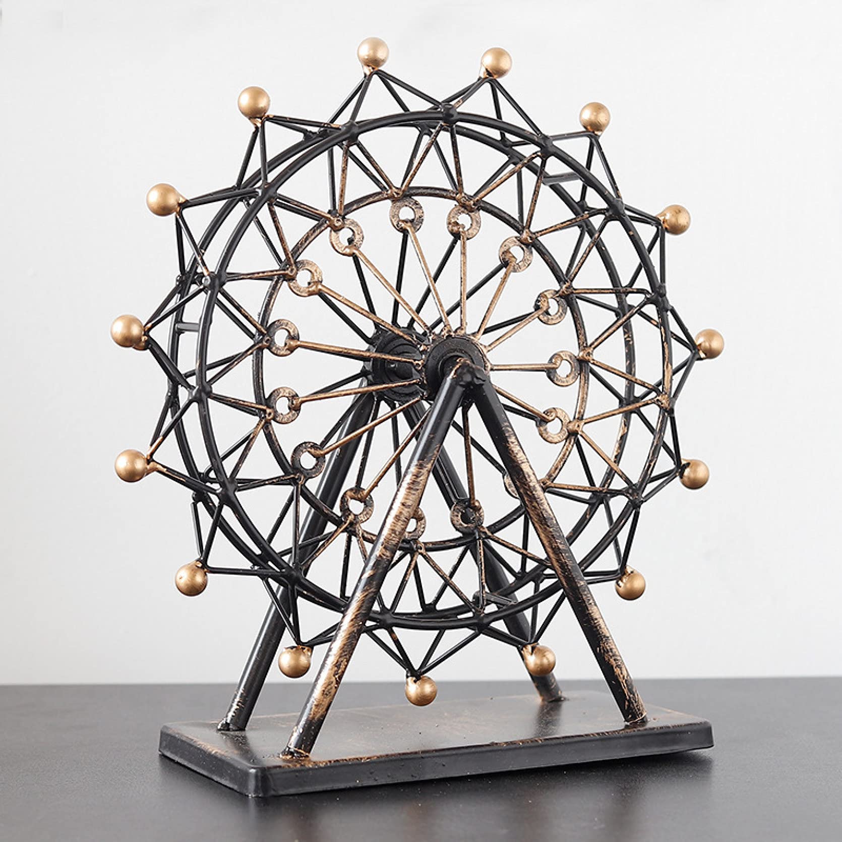 Ferris Wheel of Happiness Metal Sculpture - Elegant Home Decor Statue, Collectible Figurine for Nightstands & TV Cabinets | Perfect Gift for Weddings, Anniversaries & Housewarming