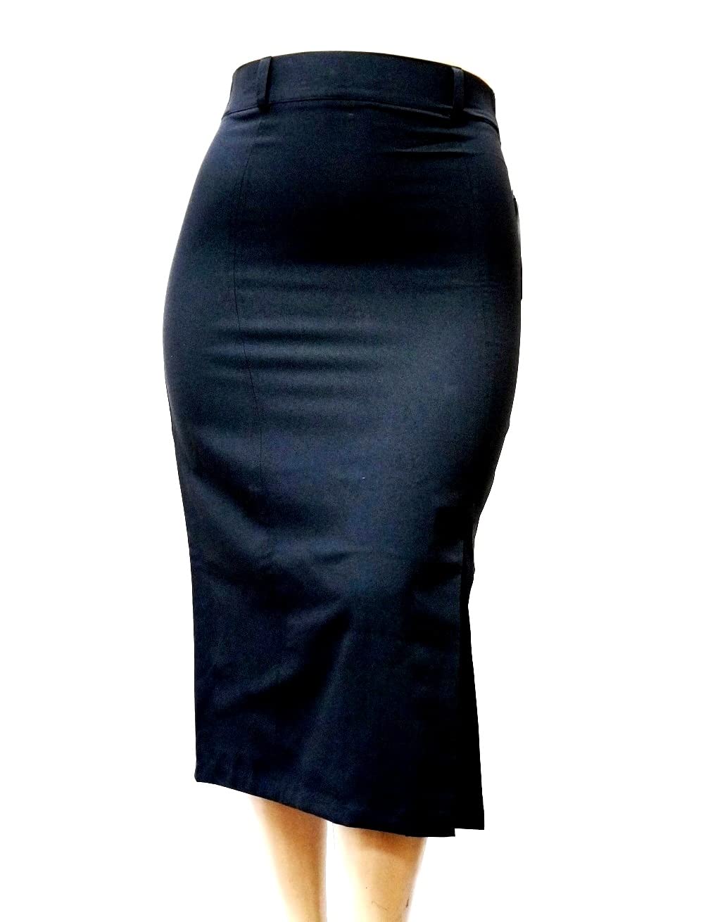 Jack David & Voir Twill Women's Plus Size Stretch Denim Button Front Skirt - 1X 2X 3X Sizes - Comfortable & Stylish for Casual Wear, Office Outfits & Date Nights