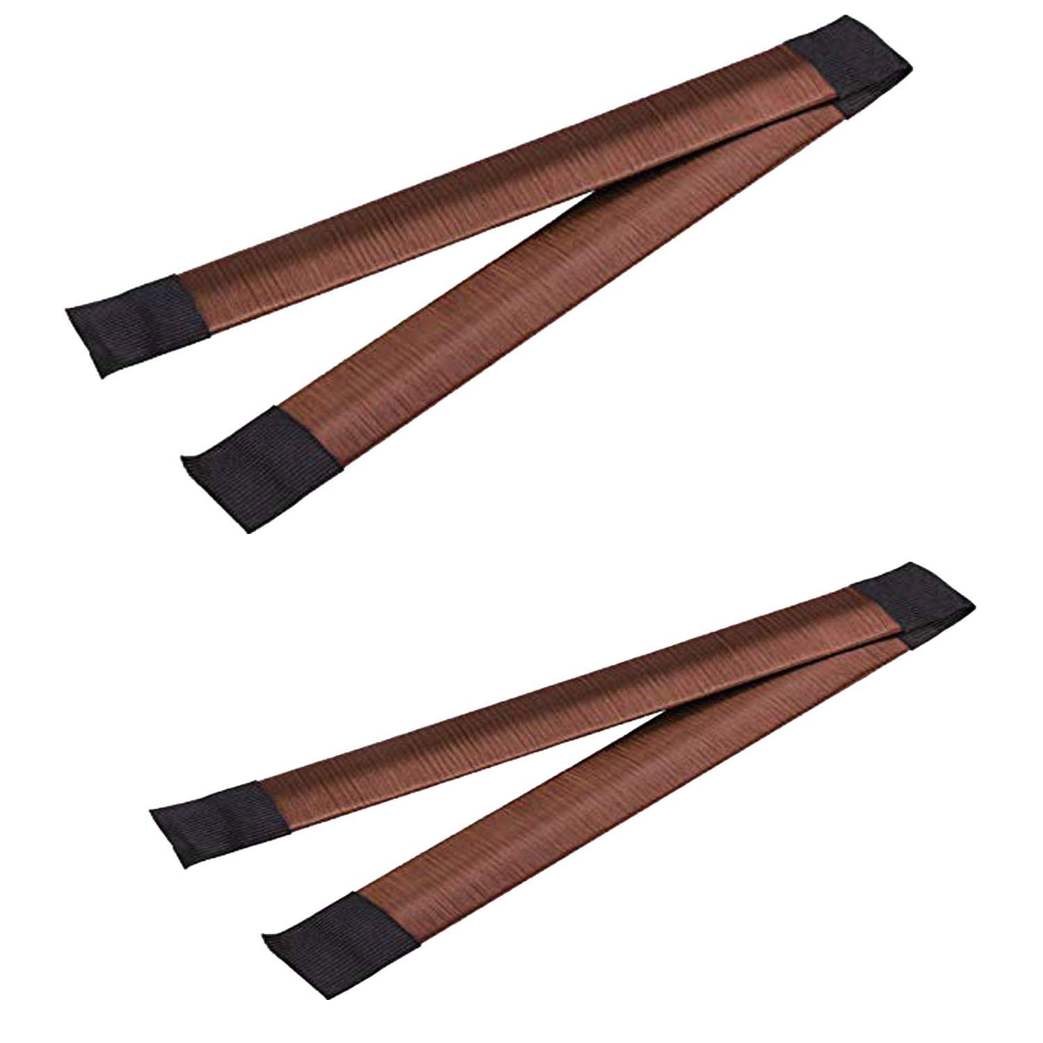 GadinFashion™ Hair Bun Maker for French Twist & Donut Bun - Brown Hair Styling Tool (Pack of 2) - Perfect for Updos, Weddings & Everyday Hairstyles