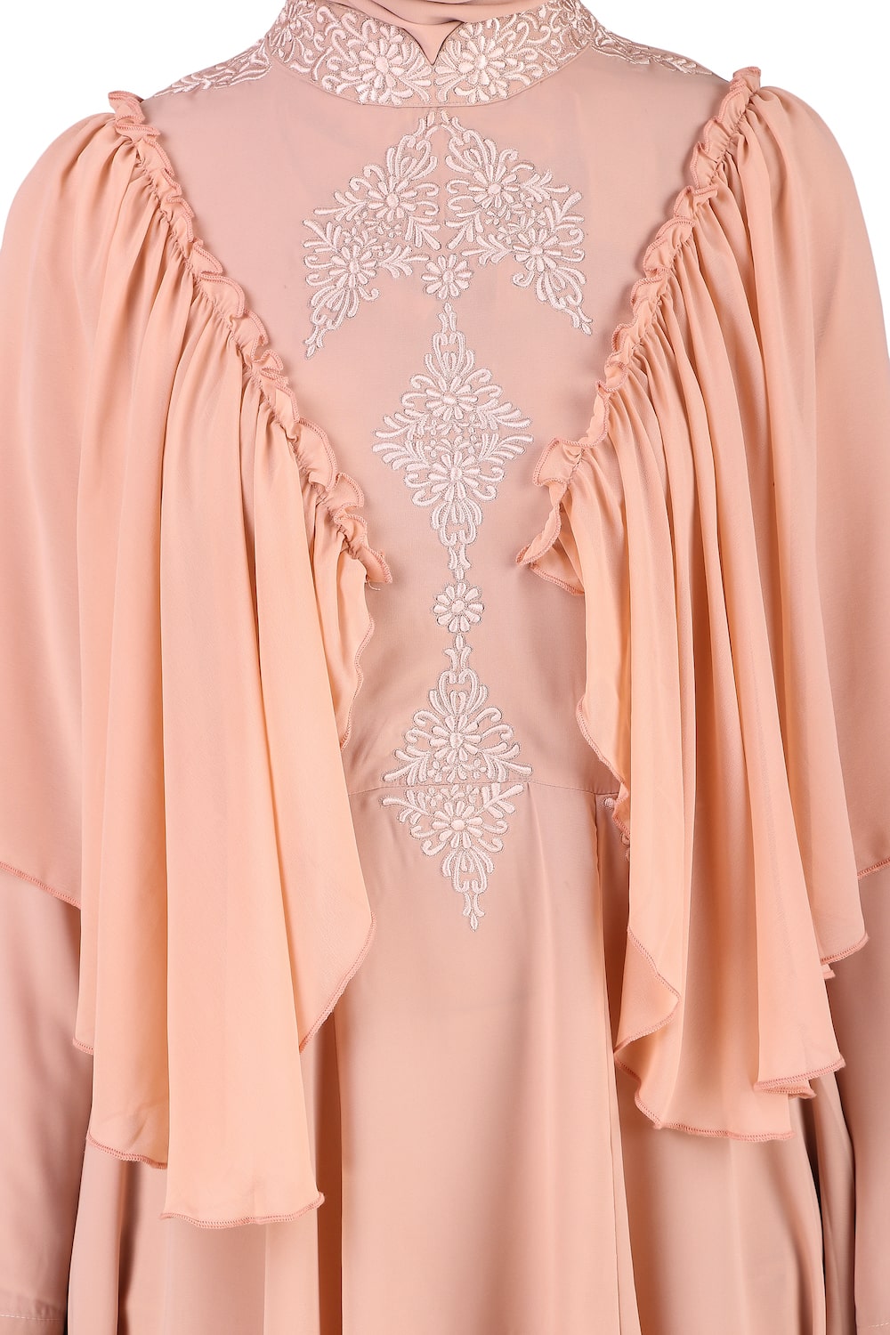 Elegant Frilled Top Anarkali Abaya Dress for Women - Perfect for Eid, Weddings & Special Occasions