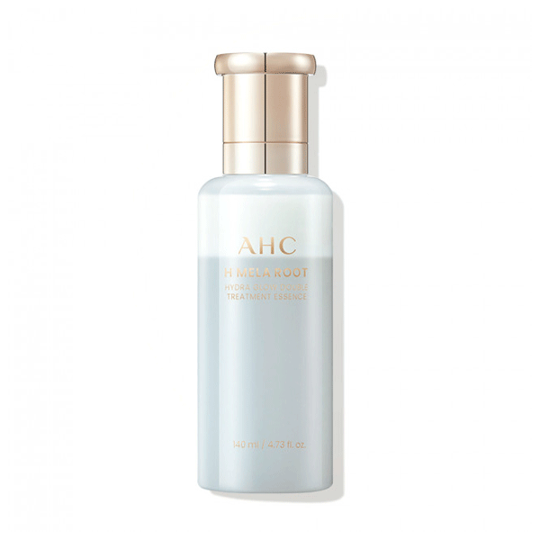 AHC H Mela Root Hydra Glow Double Treatment Essence 140ml - Brightening & Hydrating Facial Serum for Glowing Skin | Day & Night Skincare Routine