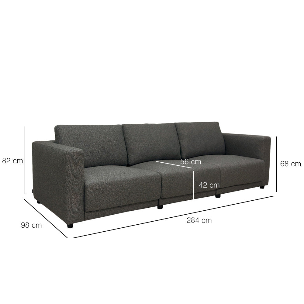 Modular 4-Seater Sofa with EcoClean Fabric - Comfortable & Durable Sectional Couch for Living Room, Lounge, and Family Room
