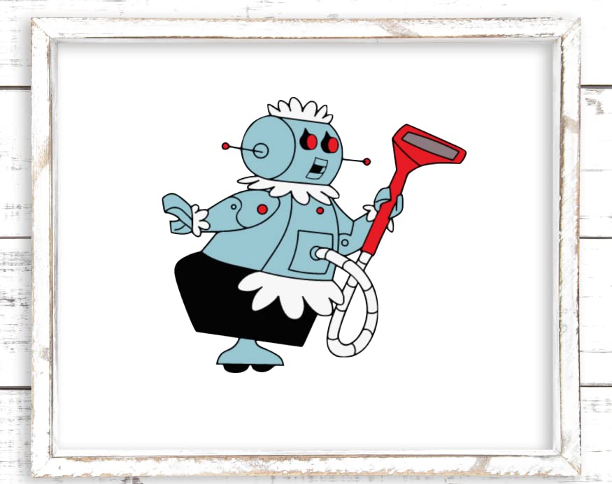 Rosie The Robot Vacuum Hose Color Sticker - Compatible with Roomba, iRobot, Bissell, Shark & More | Decorative Robot Vacuum Cleaner Sticker | Perfect for Home Cleaning & Personalization