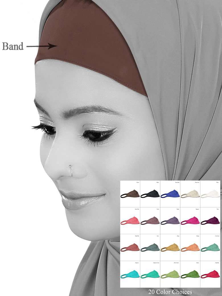 Soft Stretchable Crepe Headband & Under Hijab Band - Comfortable Hair Accessory for Women - Perfect for Workouts, Yoga, Sports and Daily Wear