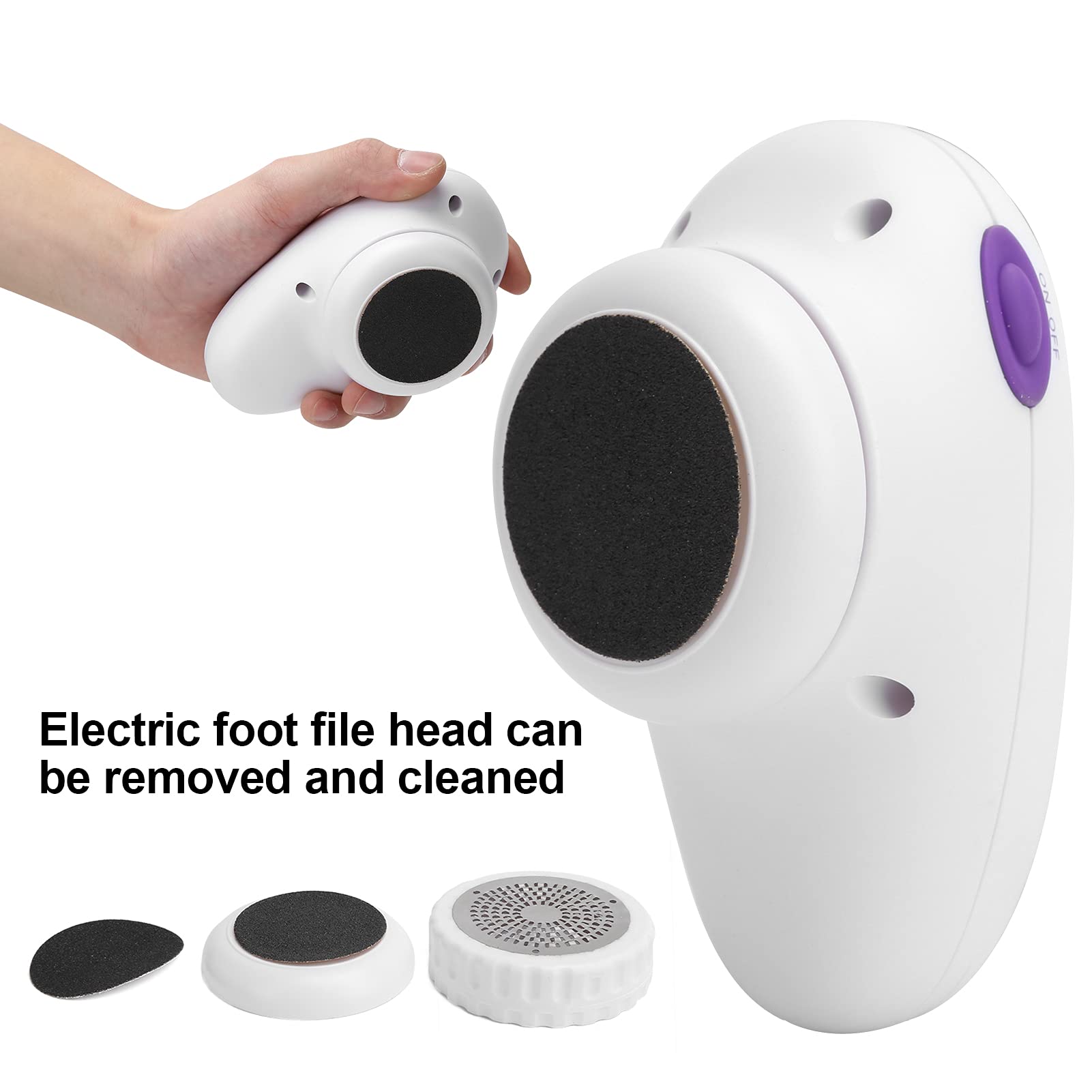 Electric Callus Remover for Feet - Rechargeable Foot File & Grinder for Cracked Heels, Dead Skin & Hard Calluses - Perfect for Pedicures, Home Foot Care & Smooth Feet (Portable & Easy to Use)