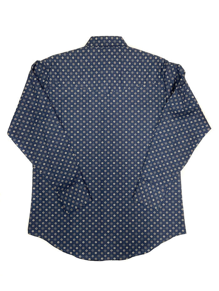 Ely Cattleman 152027082 Men's Long Sleeve Casual Shirt - Navy Blue - Comfortable Work & Outdoor Wear