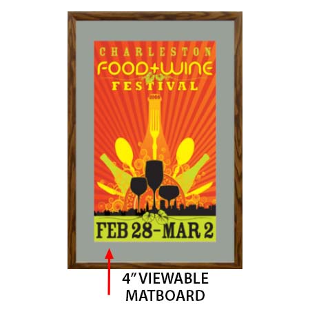 Premium 8.5x14 Wooden Snap Frames for Posters - 4 Wide Matboard Display - Perfect for Art Galleries, Offices & Home Decor